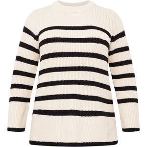 KAFFE - Curve Milla - Gebreide Damestrui - Oversized - 50% Katoen 50% Acryl