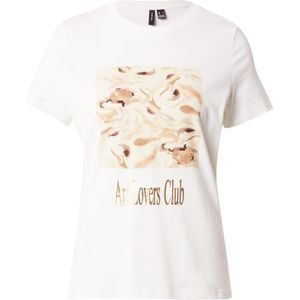 VERO MODA Shirt  beige / goud / wit