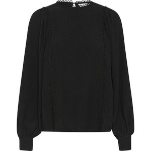 Kaffe - Kaalva Jersey Blouse - Blouse - Zwart - 94% Polyester, 6% Elastaan