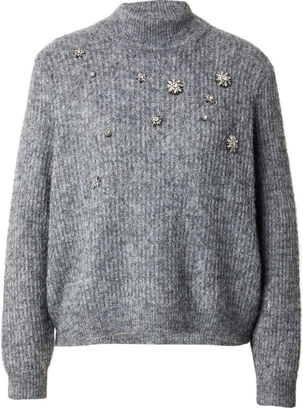 VERO MODA Trui 'VMVENEDIG'  grijs gemêleerd / zilver