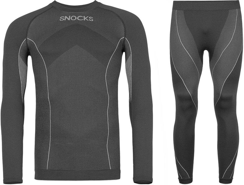 SNOCKS - Thermo Ondergoed - Thermoshirt & Thermobroek - 1 Set