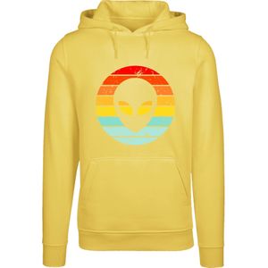 F4NT4STIC Sweatshirt 'Alien Retro Sonnenuntergang'  aqua / geel / oranje / rood