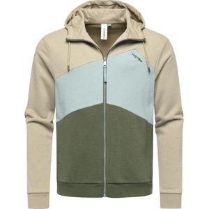 Ragwear Sweatvest 'Wilso'  beige / pastelblauw / olijfgroen