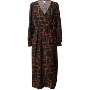 OBJECT Jurk 'Honne'  kastanjebruin / zwart