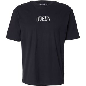 GUESS Shirt  donkerblauw / wit