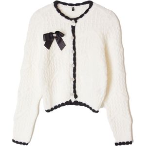 Trendyol Gebreid vest  ecru / zwart