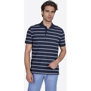 PIERRE CARDIN Shirt  navy / wit