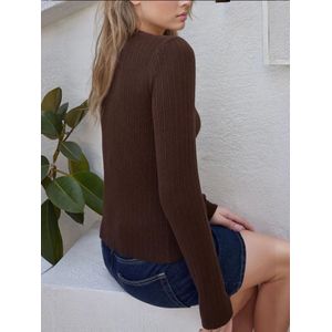 Hiccup Gebreid vest  mokka