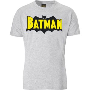 LOGOSHIRT Shirt 'Batman Wings'  geel / grijs / zwart