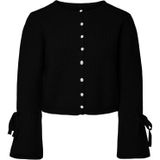 Pcrikke - Gebreid Vest - Ronde Hals - Lange Mouwen - Geknoopte Manchetten