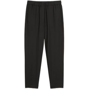 Marc O'Polo - Broek - Zwart - Flanel - Regular Fit - Mid Waist