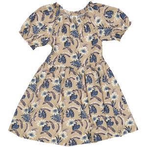 Müsli by GREEN COTTON Jurk  beige / donkerblauw / wit
