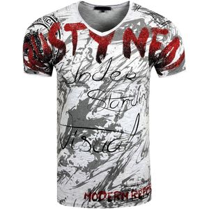 Rusty Neal - T-shirt - V-hals - Heren - Strassontwerp