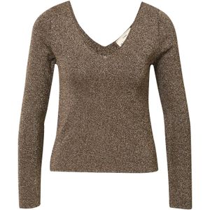 A LOT LESS Trui 'Nina'  donkerbruin / goud