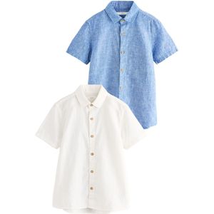 Next Overhemd  blauw gemêleerd / wit