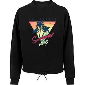 F4NT4STIC Sweatshirt 'California Palmen Retro'  limoen / lichtoranje / merlot / zwart