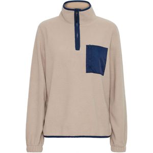 Oxmo Trui 'Piala'  beige / donkerblauw