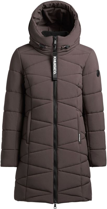 khujo - Wintermantel 'Tiff' - Donkergrijs - Gewatteerde Jas