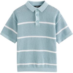 Next Trui  lichtblauw / wit