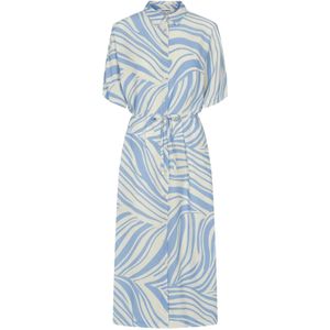 Soft Rebels Jurk 'Billy'  beige / hemelsblauw