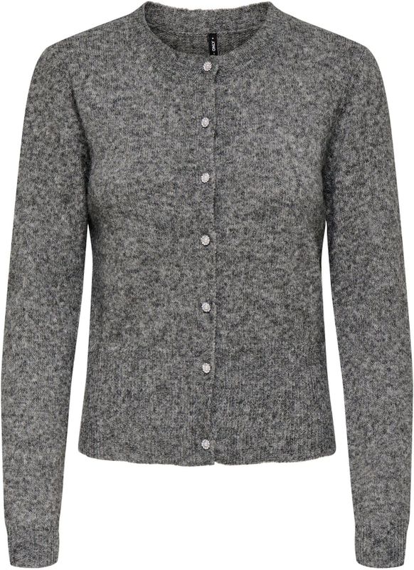 Onlhavanna - Vest - O-hals - Lange Mouwen - Knoopsluiting - Regular Fit