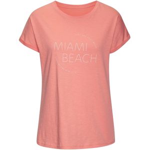 T-shirt - Peach - Katoen - Ronde Hals - Korte Mouwen