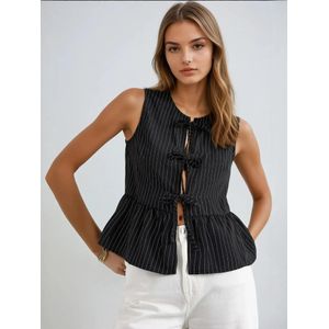 Hiccup Blouse  zwart / wit