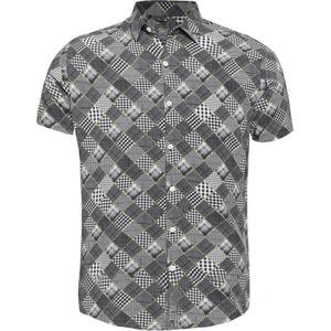 Campus Sutra Overhemd 'Jonah'  sand / lichtgrijs / donkergrijs / wit