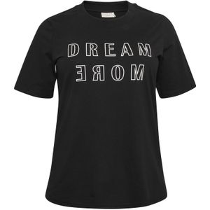 KAFFE CURVE Shirt 'July'  zwart / wit