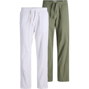 JACK & JONES Chino  olijfgroen / wit
