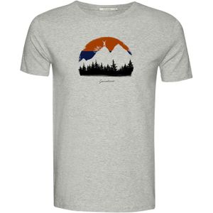 GREENBOMB Shirt 'Nature Forest Happy'  blauw / navy / grijs gemêleerd