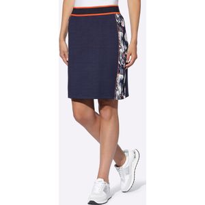 heine - Jerseyrok - Marine/wit gedessineerd - Korte maten