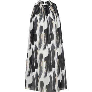 Cloud5ive Jurk  beige / zwart / wit