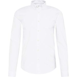 Overhemd - Effen - Katoen - Lange Mouw - Slim Fit