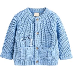 Next Gebreid vest  blauw / zwart / wit