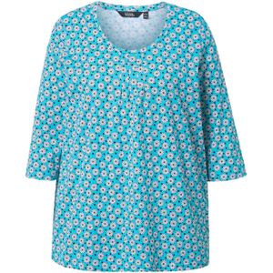 Ulla Popken Shirt  navy / turquoise / wit