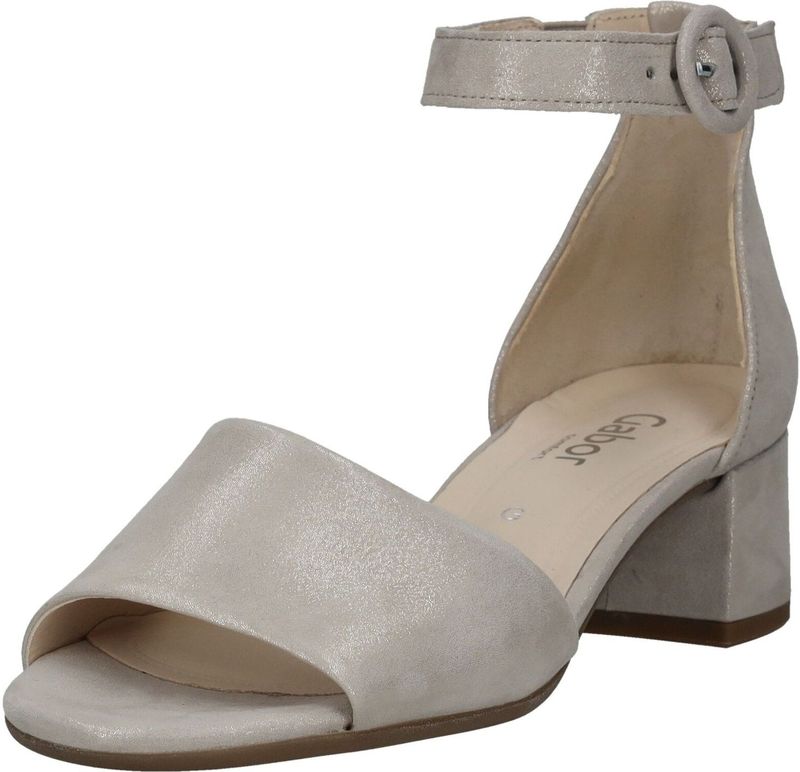 GABOR - Sandaal - Taupe - Blokhak - Leer