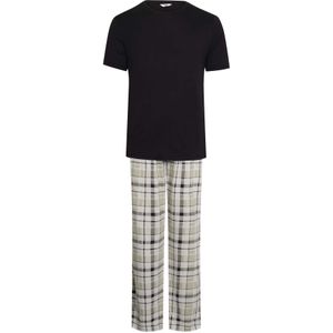 Dagi Pyjama lang  grijs / zwart / wit