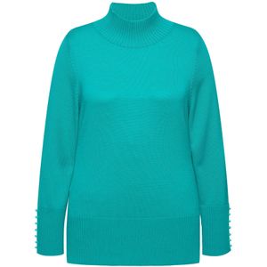 Ulla Popken Trui  aqua / parelwit