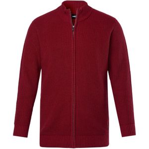 Men Plus Gebreid vest  wijnrood