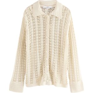 Next Gebreid vest  wolwit