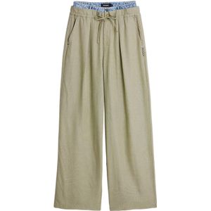 Lange Hybride Broek - Multicolor - Micro-ruitjesprint - Regular Fit - AW25