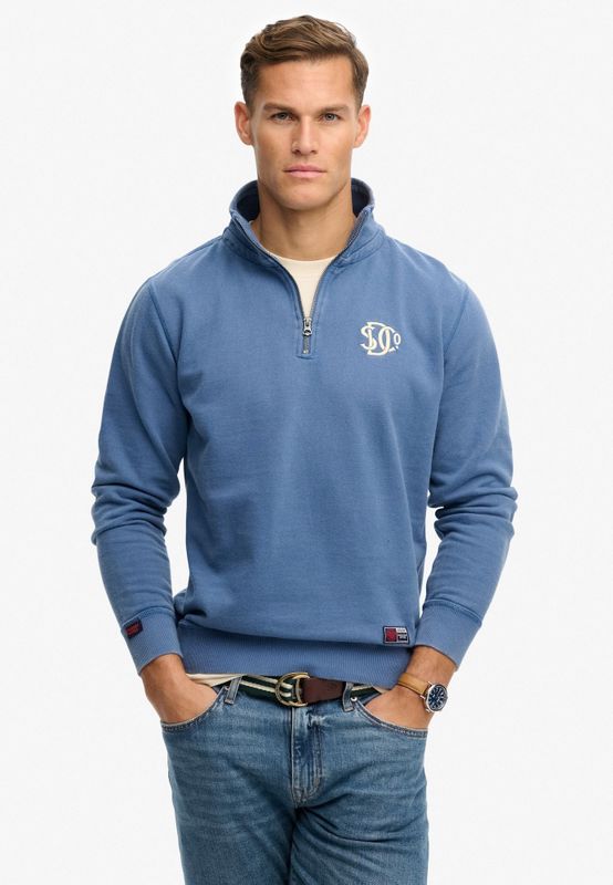 Superdry - Athletic S.D Co Half Zip - Trui - Katoen