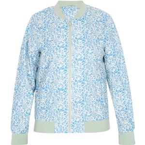 swirly Tussenjas  lichtblauw / pastelgroen / wit