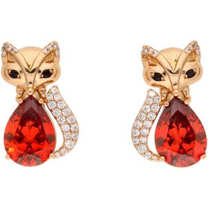 faina Oorbellen  rose-goud / rood