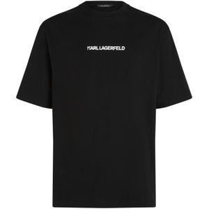 Karl Lagerfeld Shirt 'Portrait'  zwart / wit