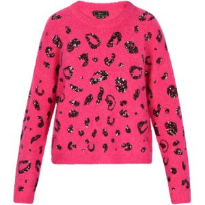 faina Oversized trui 'Fashion Look'  pink / zwart