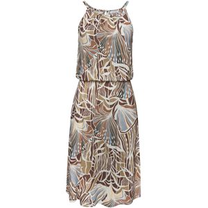 Lascana - Jerseyjurk - Crème-khaki-lichtblauw - Kort - Strandjurk