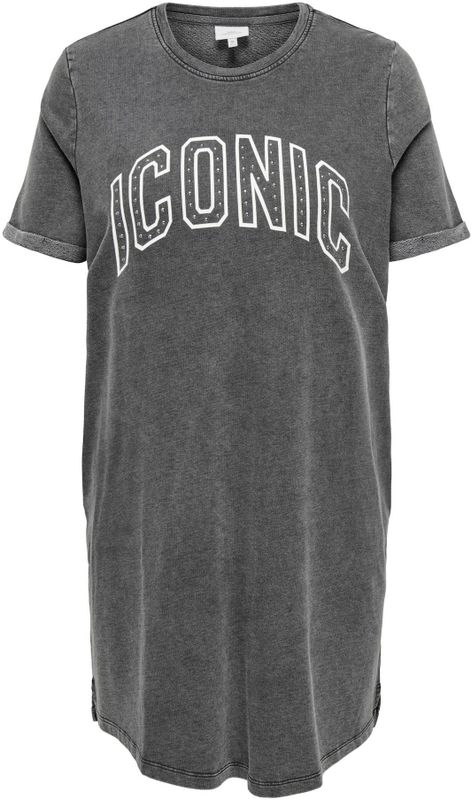 Only Maternity Jurk 'OLMKAYLEE'  donkergrijs / wit