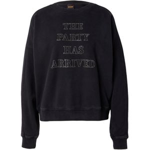 BOSS Sweatshirt 'Eland'  zwart / zilver